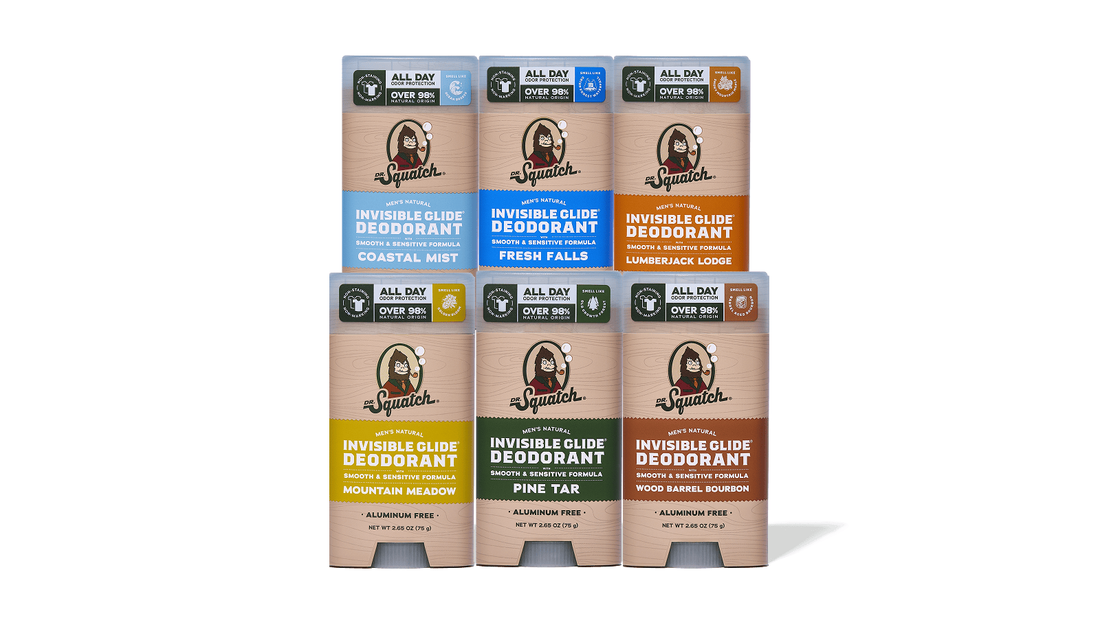 Dr. Squatch Invisible Glide 6-Pack gift set — product photo 1 of 7