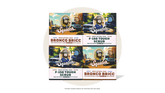 Set of Squatch brand products including 'Bronco Bricc' and 'F-150 Tough Scrub' on a green background