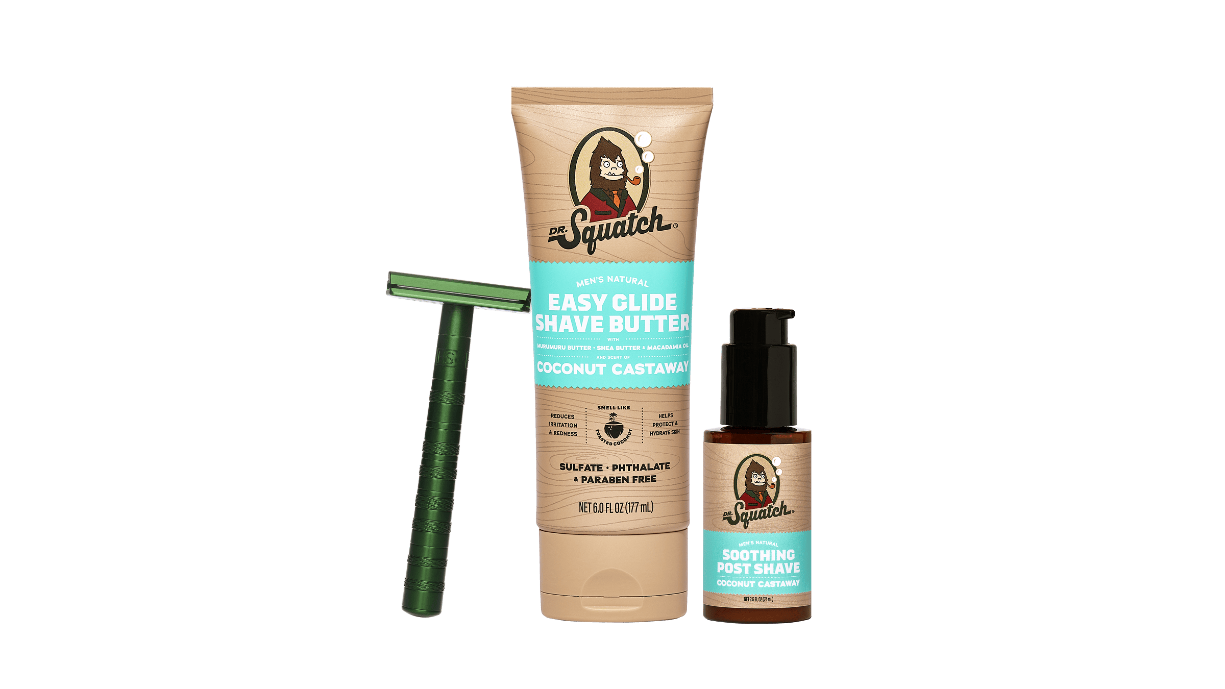 Dr. Squatch Coconut Castaway Glide Guy Bundle gift set packaging
