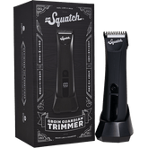 Promotional graphic for Dr. Squatch Black Electric Trimmer