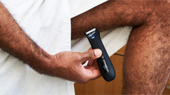 Promotional graphic for Dr. Squatch Black Electric Trimmer
