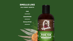 Scent notes graphic for Dr. Squatch Pine Tar Shampoo