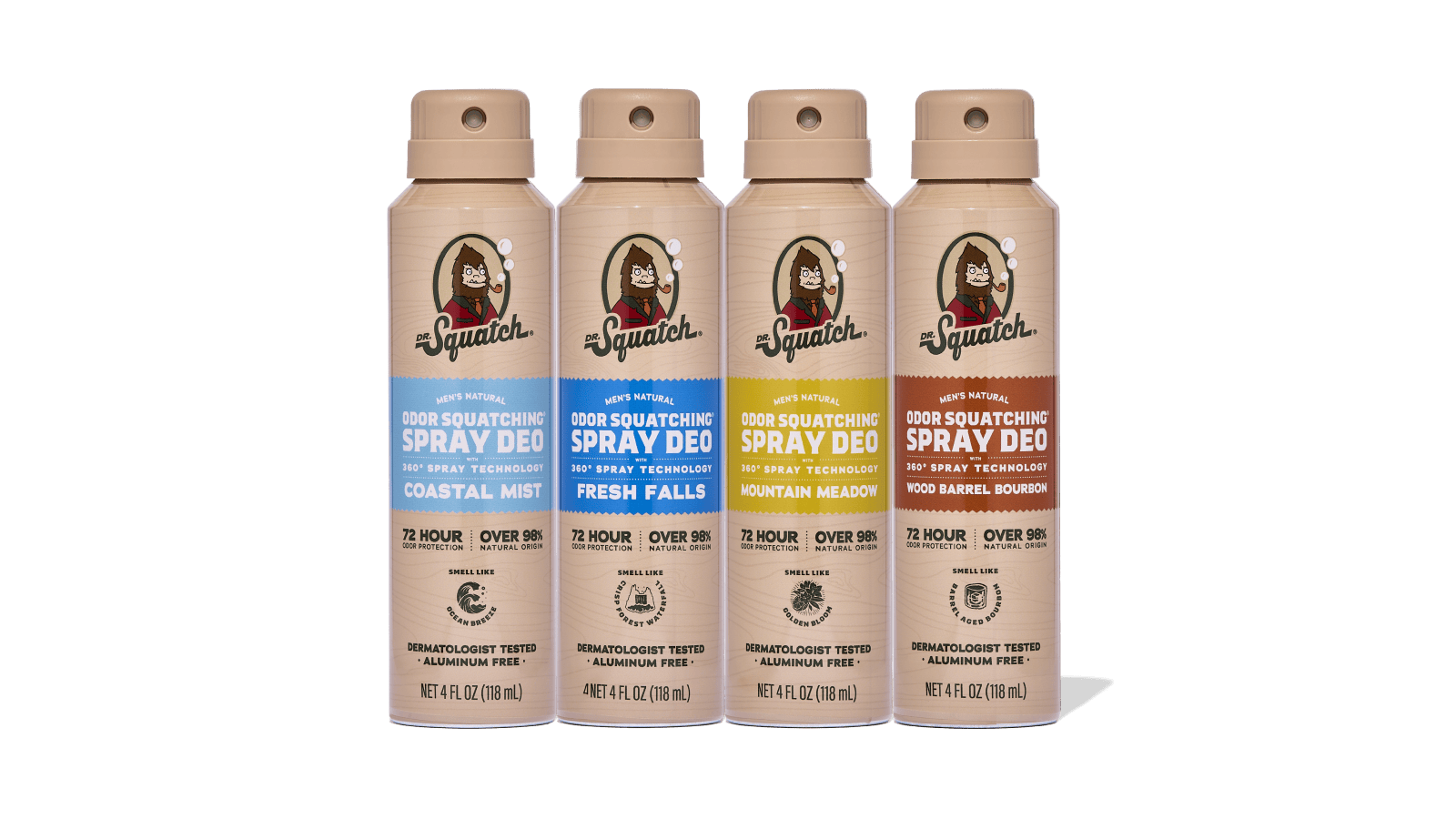 Dr. Squatch Spray Deodorant 4-Pack gift set — product photo 1 of 5