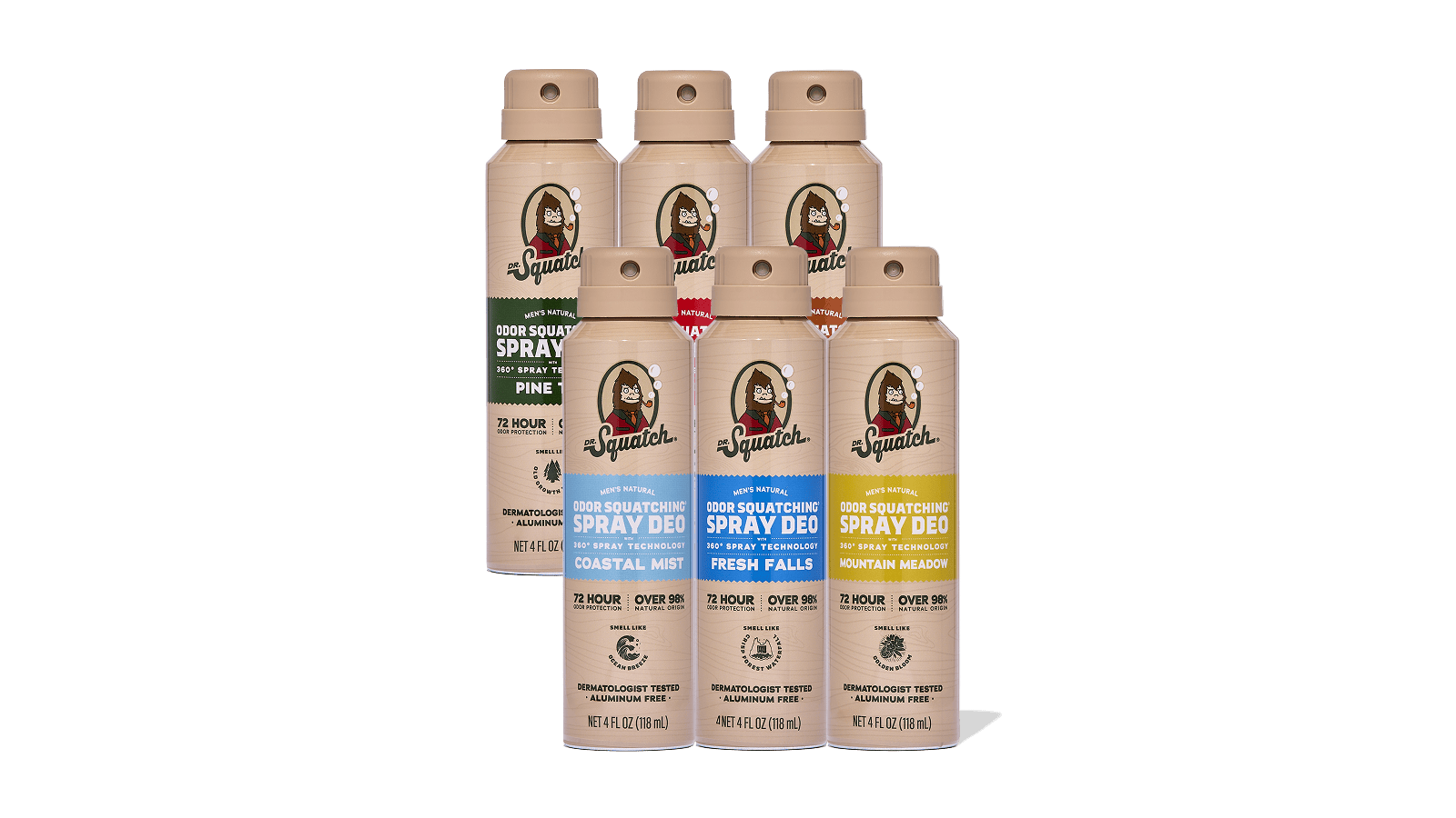 Dr. Squatch Spray Deodorant 6-Pack gift set — product photo 1 of 6