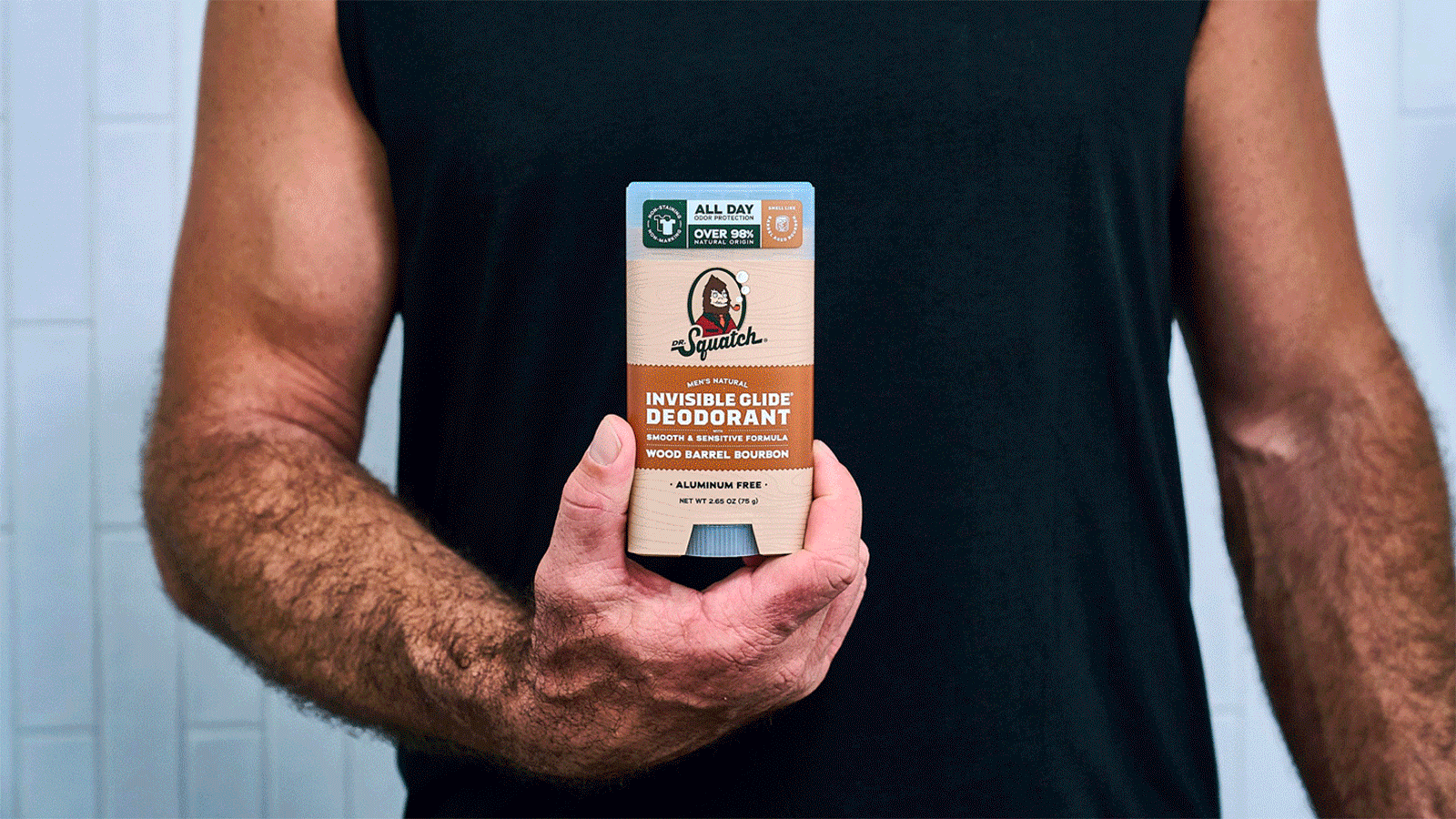 Animated demonstration of a Dr. Squatch product