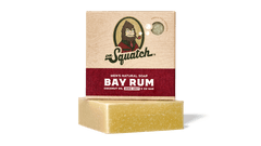 Dr. Squatch Bay Rum bar soap packaging