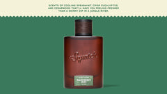 Brand and ingredient story panel for Dr. Squatch Rainforest Mist Cologne