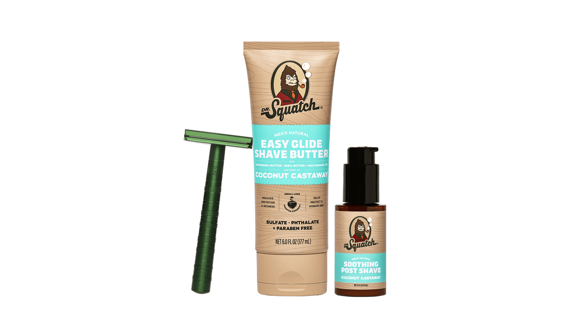Dr. Squatch Coconut Castaway Glide Guy Bundle gift set packaging