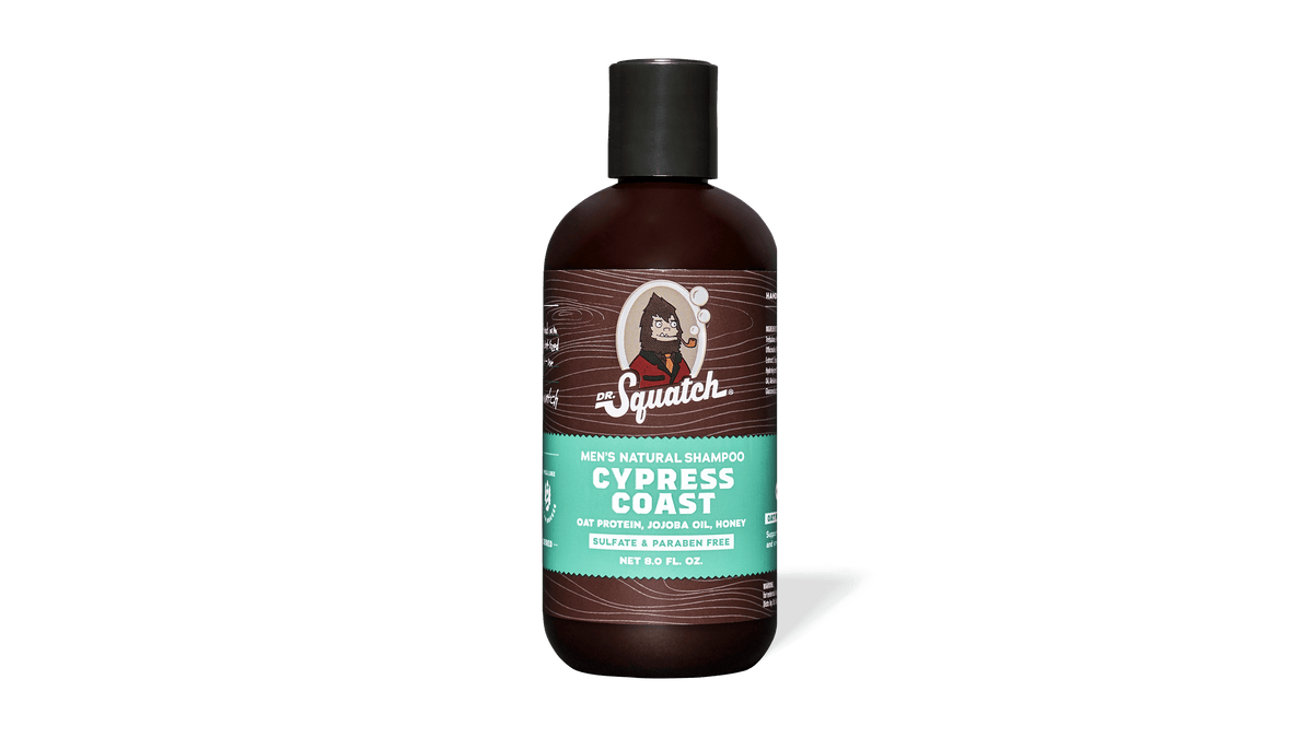Dr. Squatch Cypress Coast Shampoo packaging