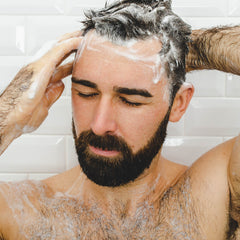 Promotional graphic for Dr. Squatch Cypress Coast Shampoo