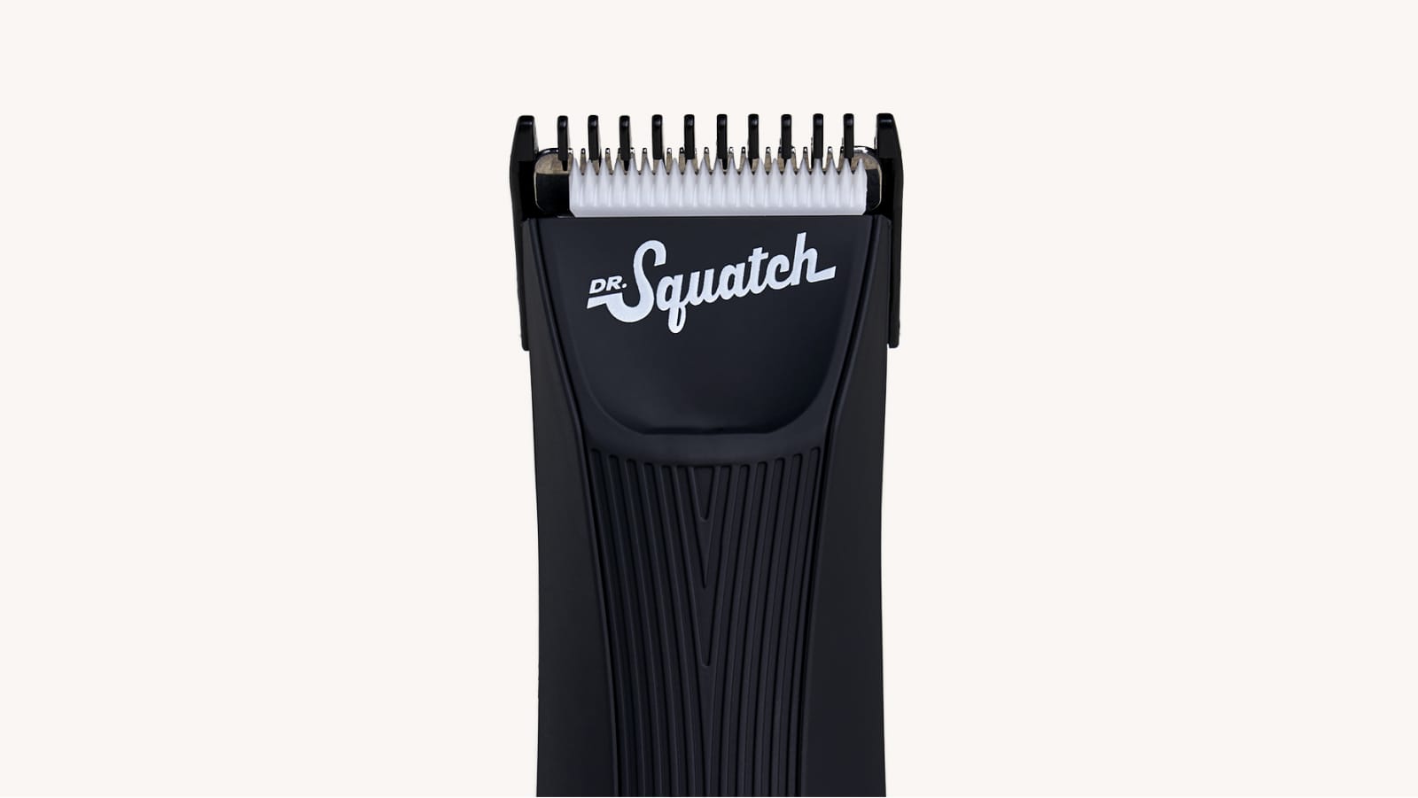 Promotional graphic for Dr. Squatch Black Electric Trimmer
