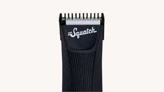 Promotional graphic for Dr. Squatch Black Electric Trimmer