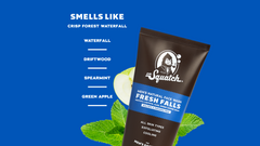 Scent notes graphic for Dr. Squatch Fresh Falls Face Wash: Crisp Forest Waterfall