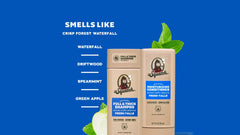 Scent notes graphic for Dr. Squatch Full & Thick Hair Care Kit gift set
