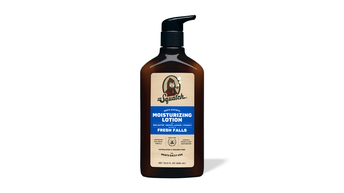 Dr. Squatch Fresh Falls Lotion packaging