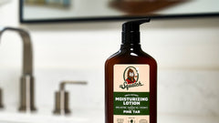 Lifestyle photo featuring Dr. Squatch Pine Tar Lotion