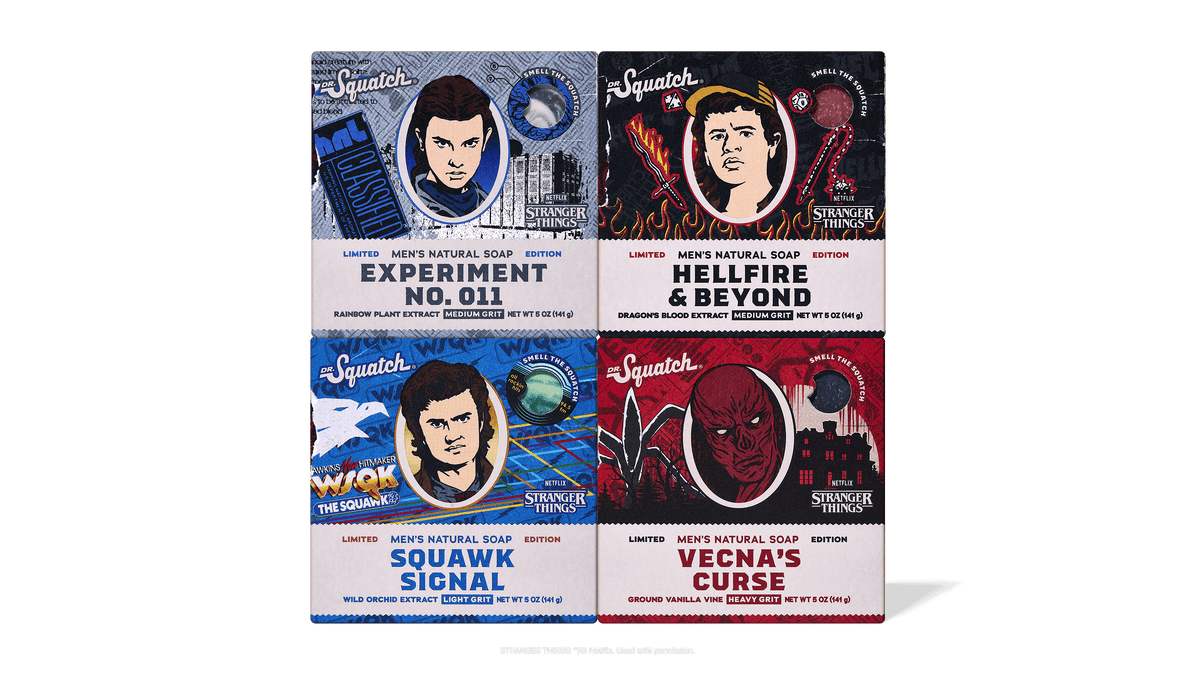 Dr. Squatch Stranger Things 4-Pack gift set — product photo 1 of 7