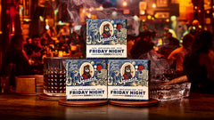 Lifestyle photo featuring Dr. Squatch Friday Night 3-Pack gift set