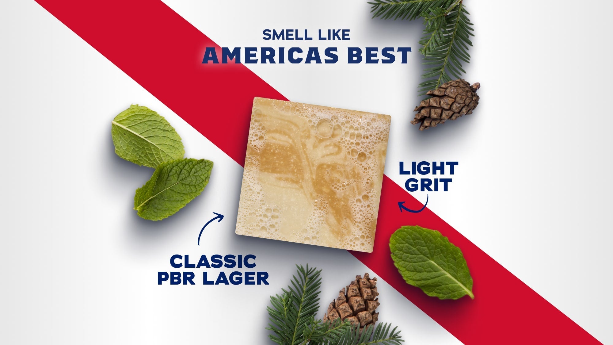 blue ribbon breeze soap features - light grit and smells like "America's Best"