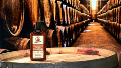 Lifestyle photo featuring Dr. Squatch Wood Barrel Bourbon Lotion