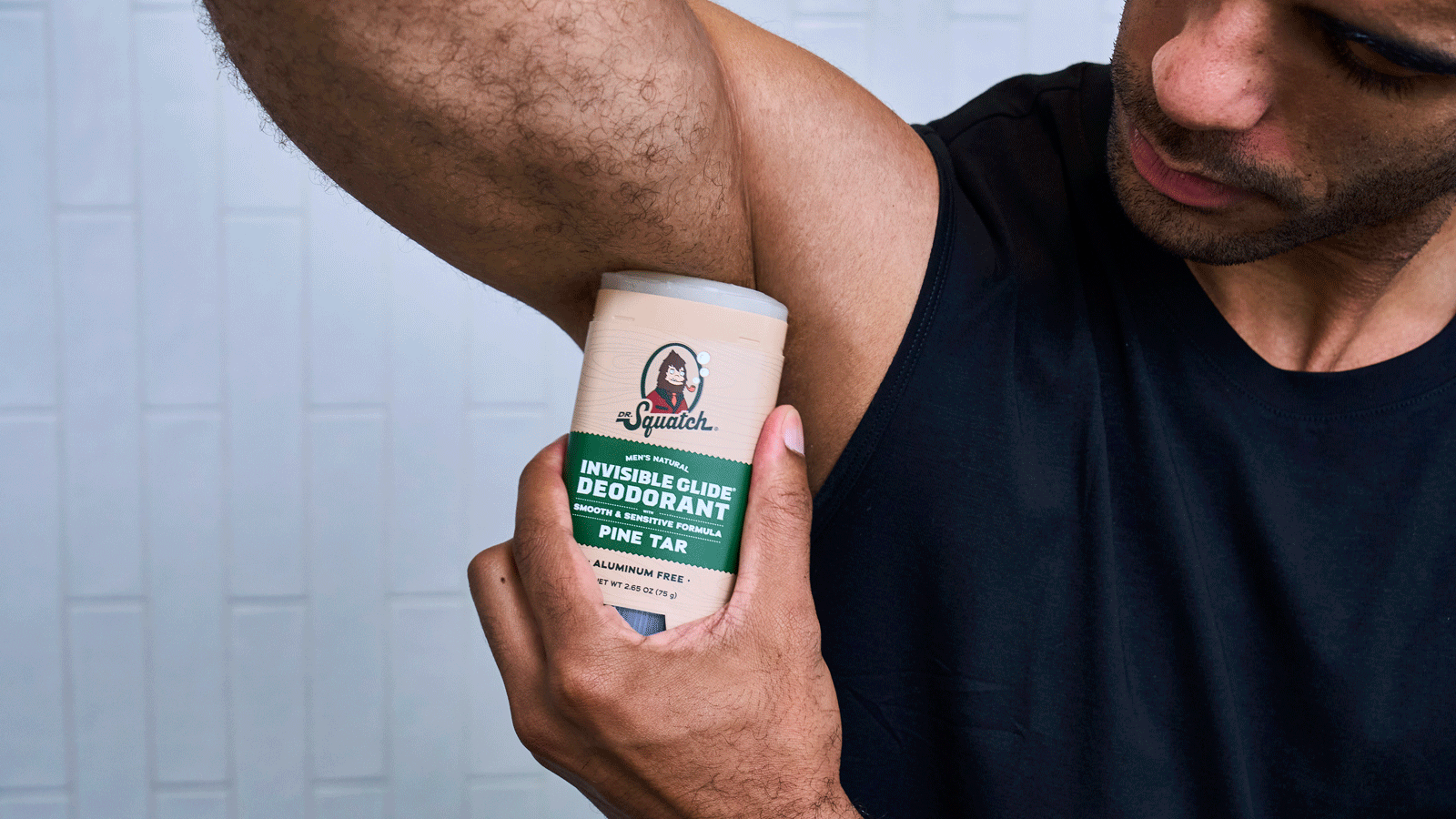 Animated demonstration of a Dr. Squatch product