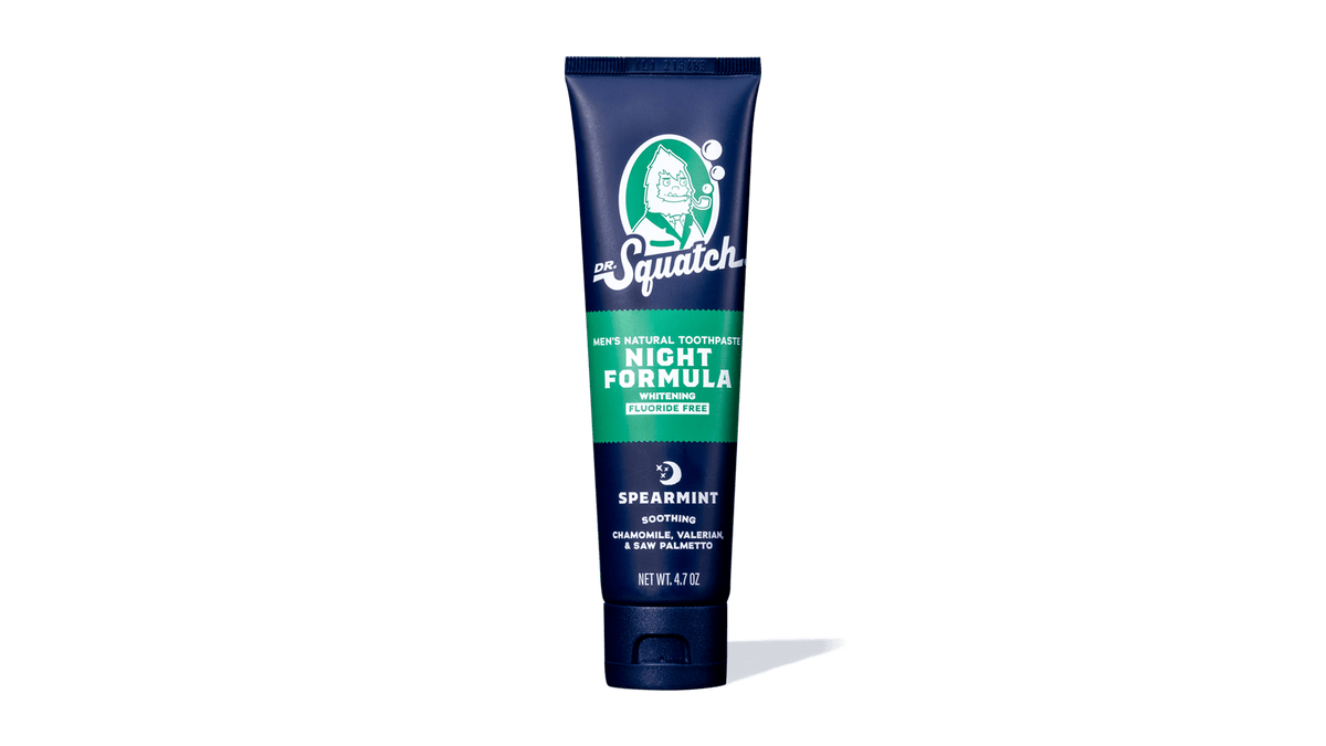 Dr. Squatch Soothing Spearmint - Night toothpaste packaging